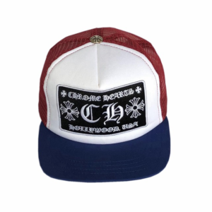 Chrome Hearts CH Hollywood Trucker Hat - Red-White-Blue