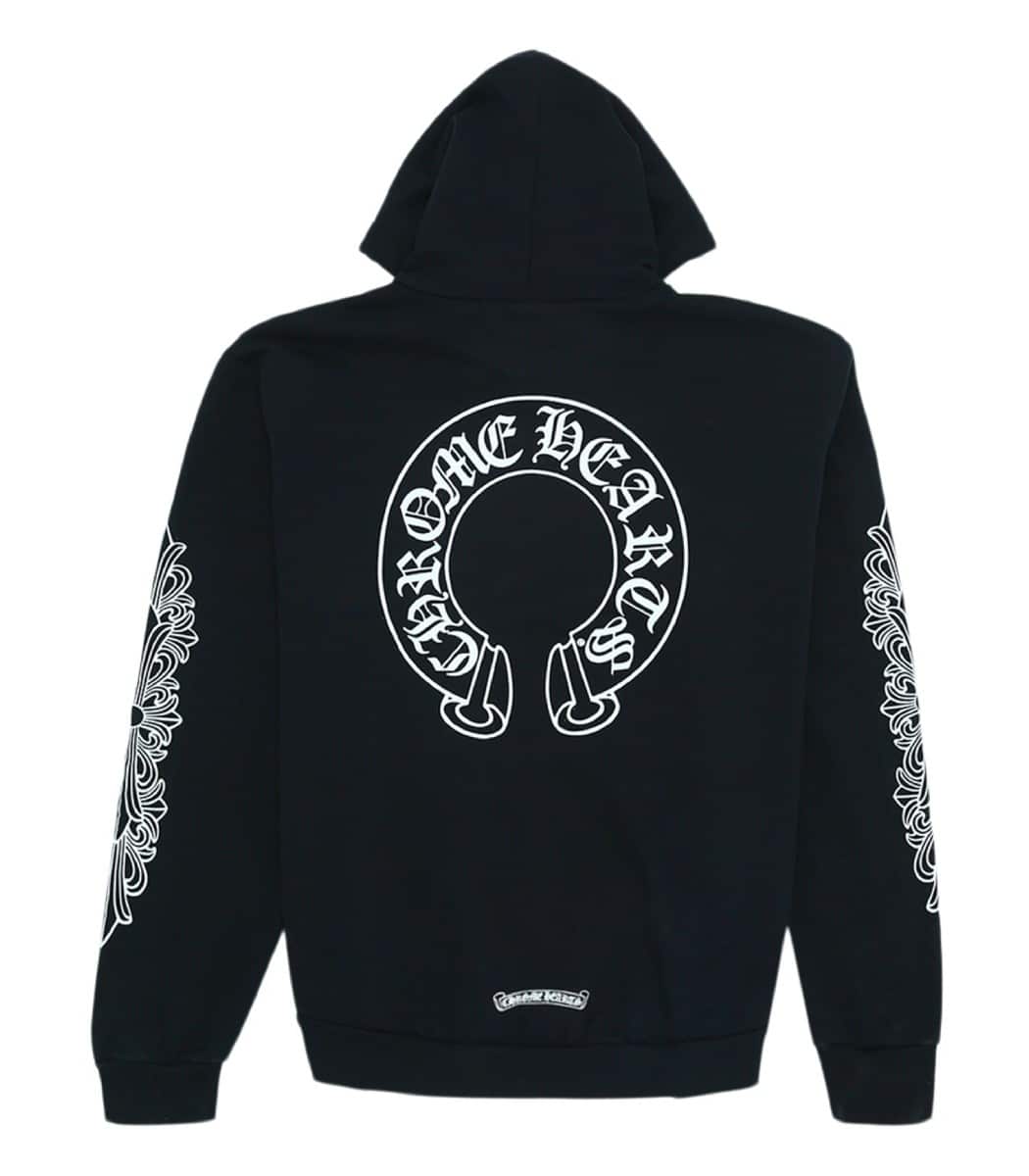 Chrome Hearts Horse Shoe Floral Hoodie - Black - Upto 30% Off
