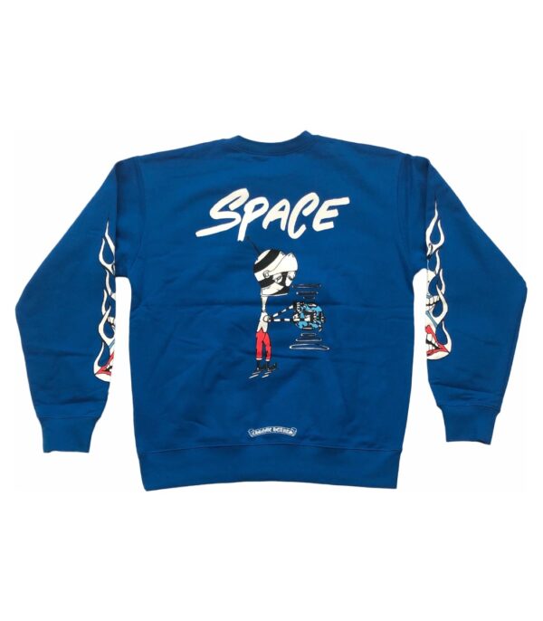 Chrome Hearts Matty Boy Space Crewneck Sweatshirt - Blue