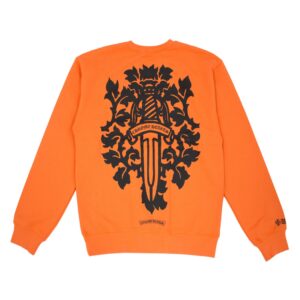 Chrome Hearts Vine Dagger Crewneck Sweatshirt - Orange