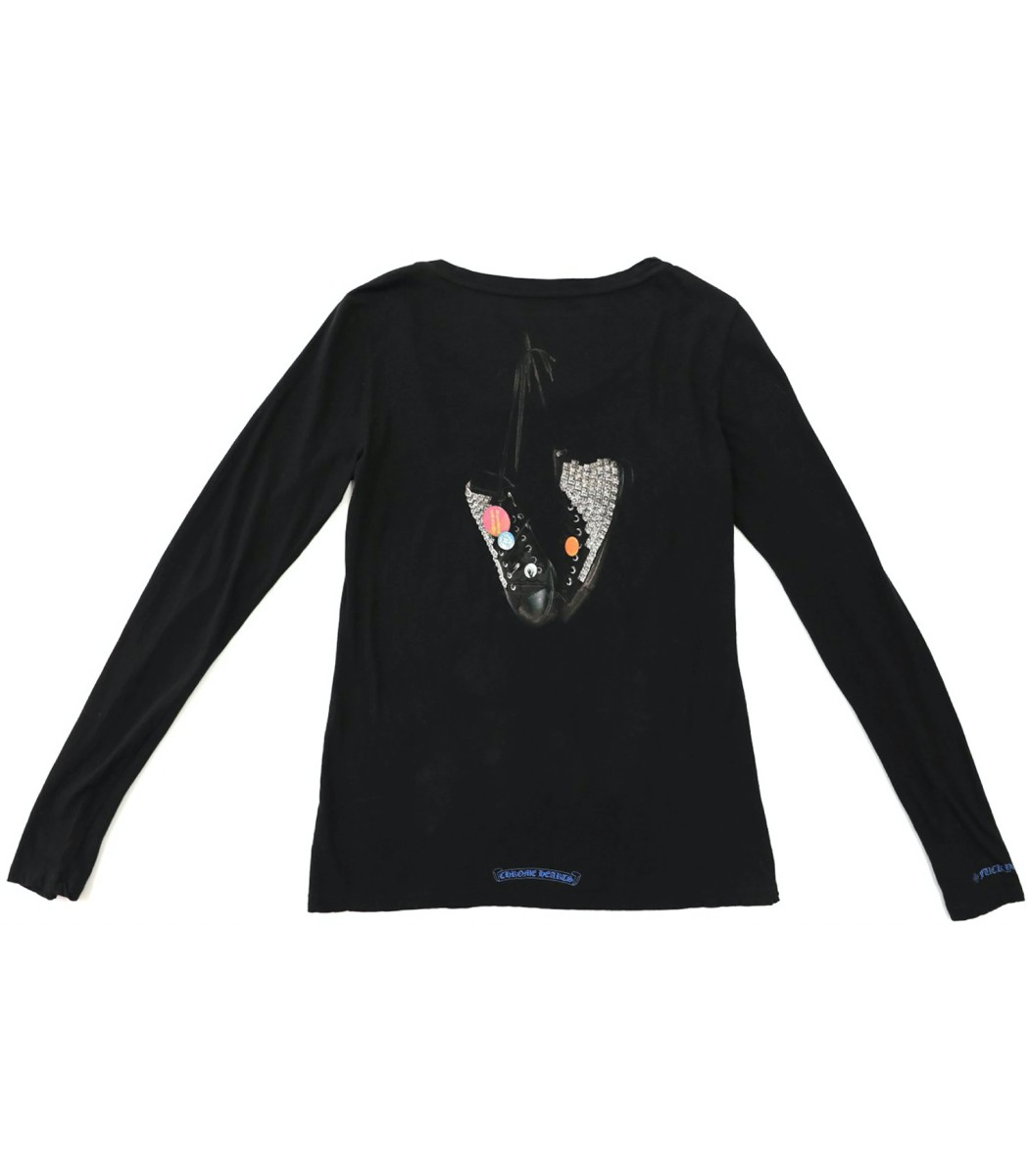 Chrome Hearts Women's Limited Converse Sneakers Long Sleeve - Black ...